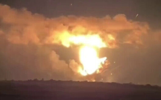 Explosion At Enemy Warehouse Near Khartsyzk Drones In Action