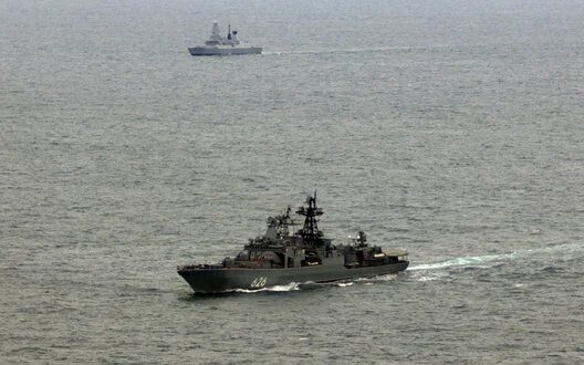 Nato Monitors British Destroyer English Channel Security